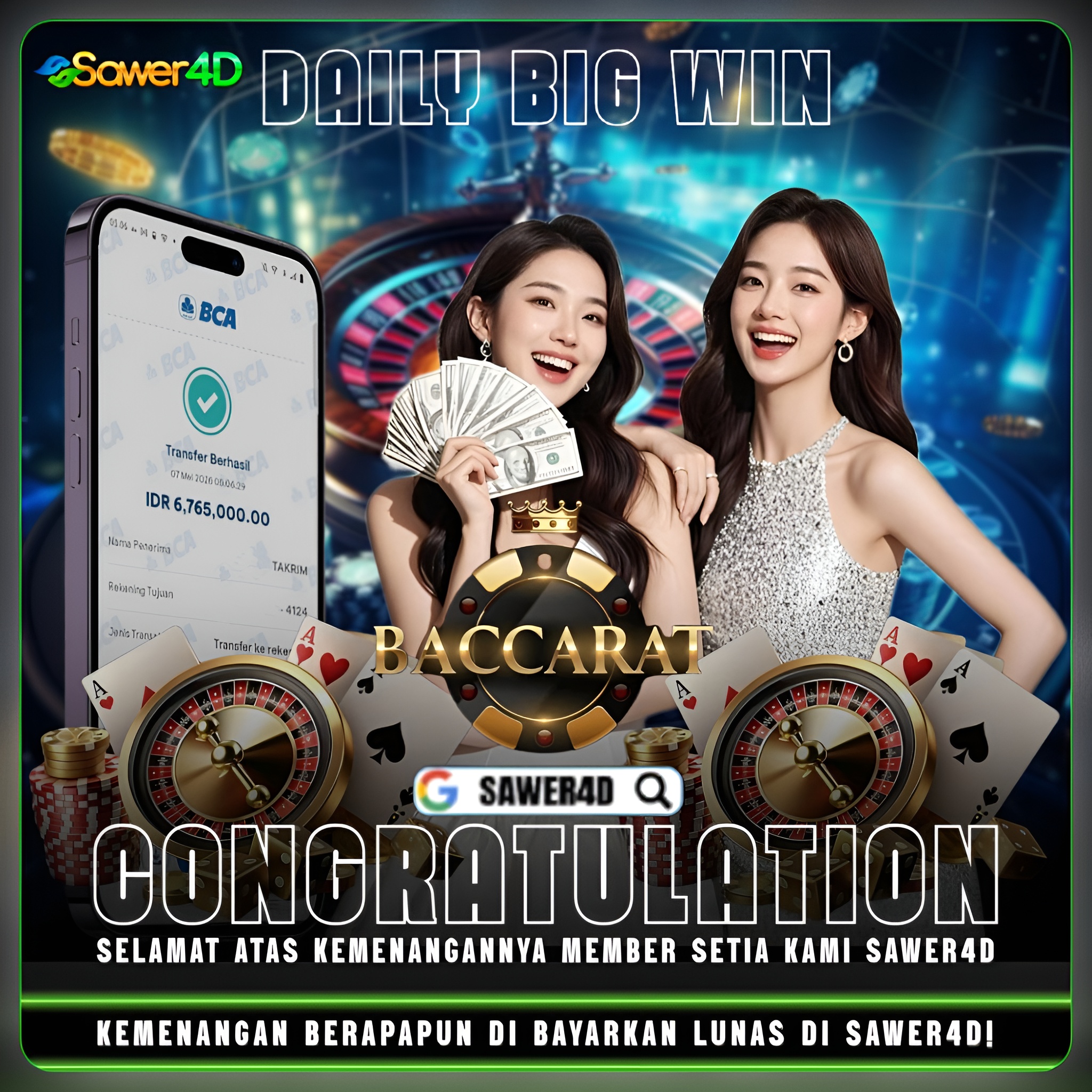 LAGI DAN LAGI BACCARAT DI SAWER4D SELALU KASIH CUAN UNTUK MEMBER SETIANYA!