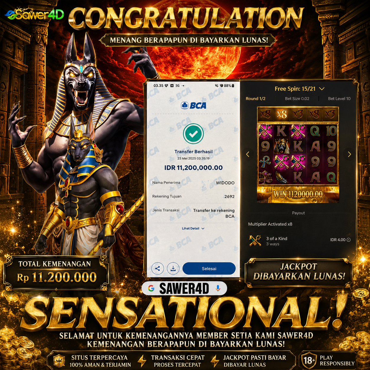 Anubis Wrath Membuktikan Kegacorannya Di hari ini Kemenangan Besar Tak Terhindarkan!