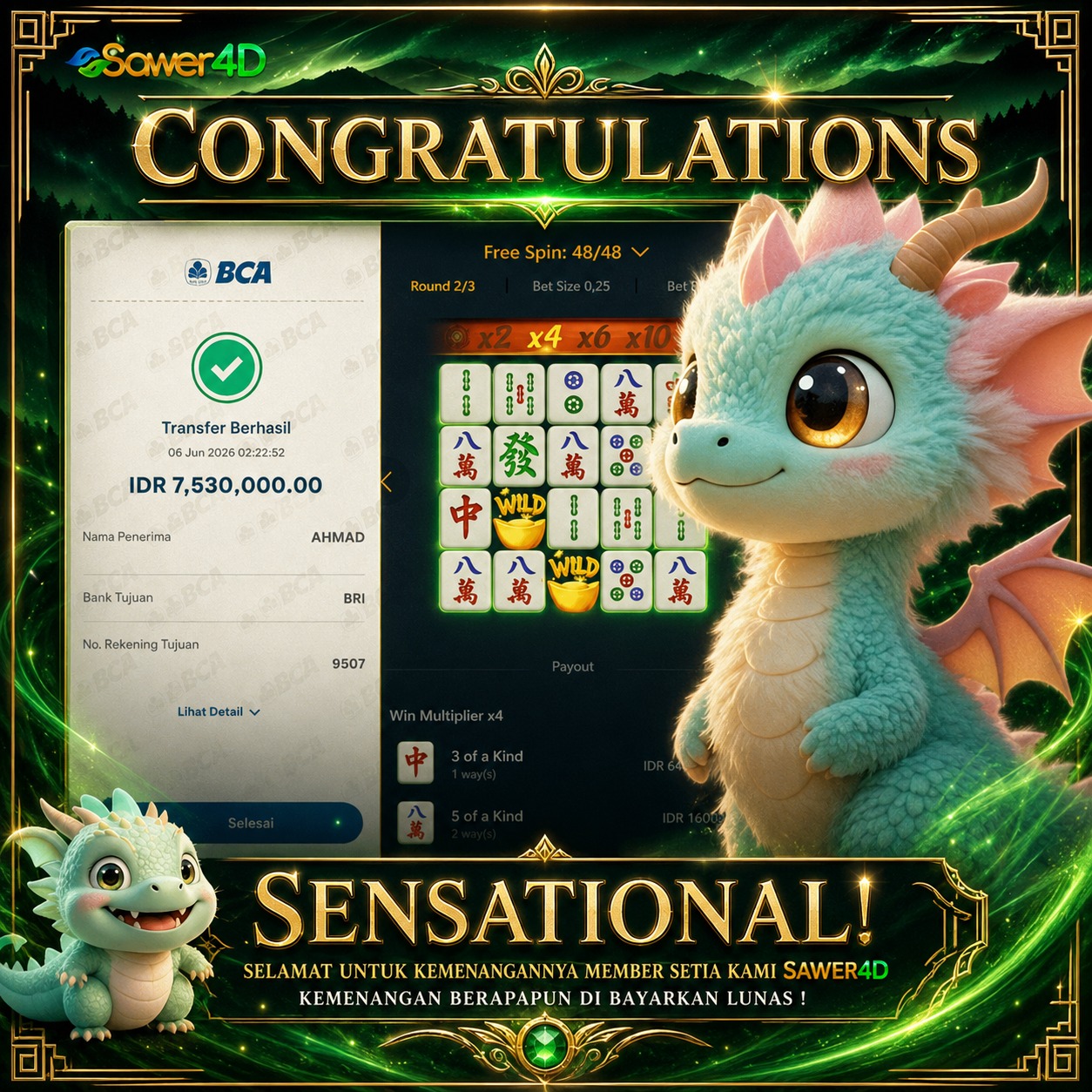 Mahjong Berulah Bikin Rekening Pecahhh.....🐉