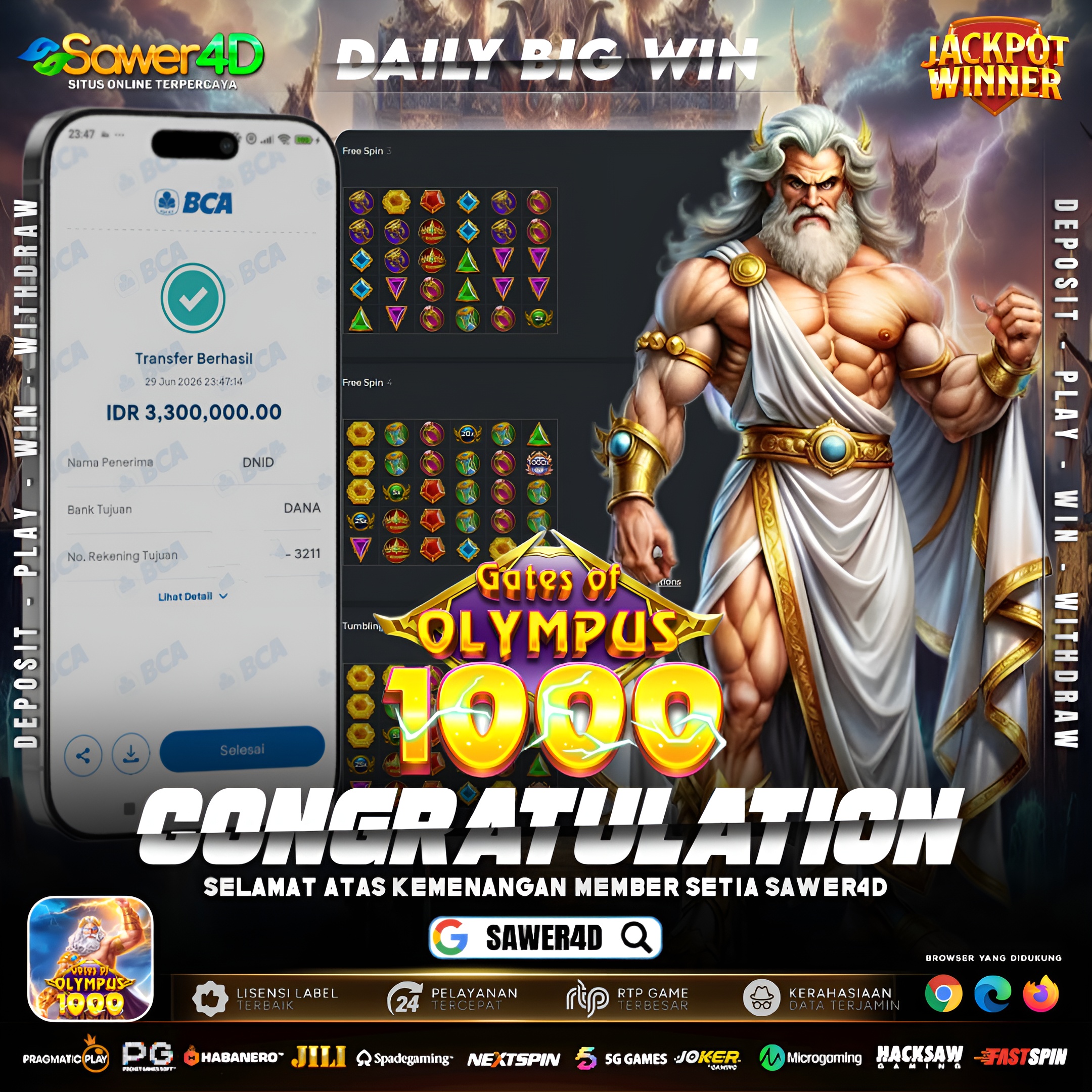 GATES OF OLYMPUS 1000 MEMPERLIHATKAN PERKALIAN KALI 1000
