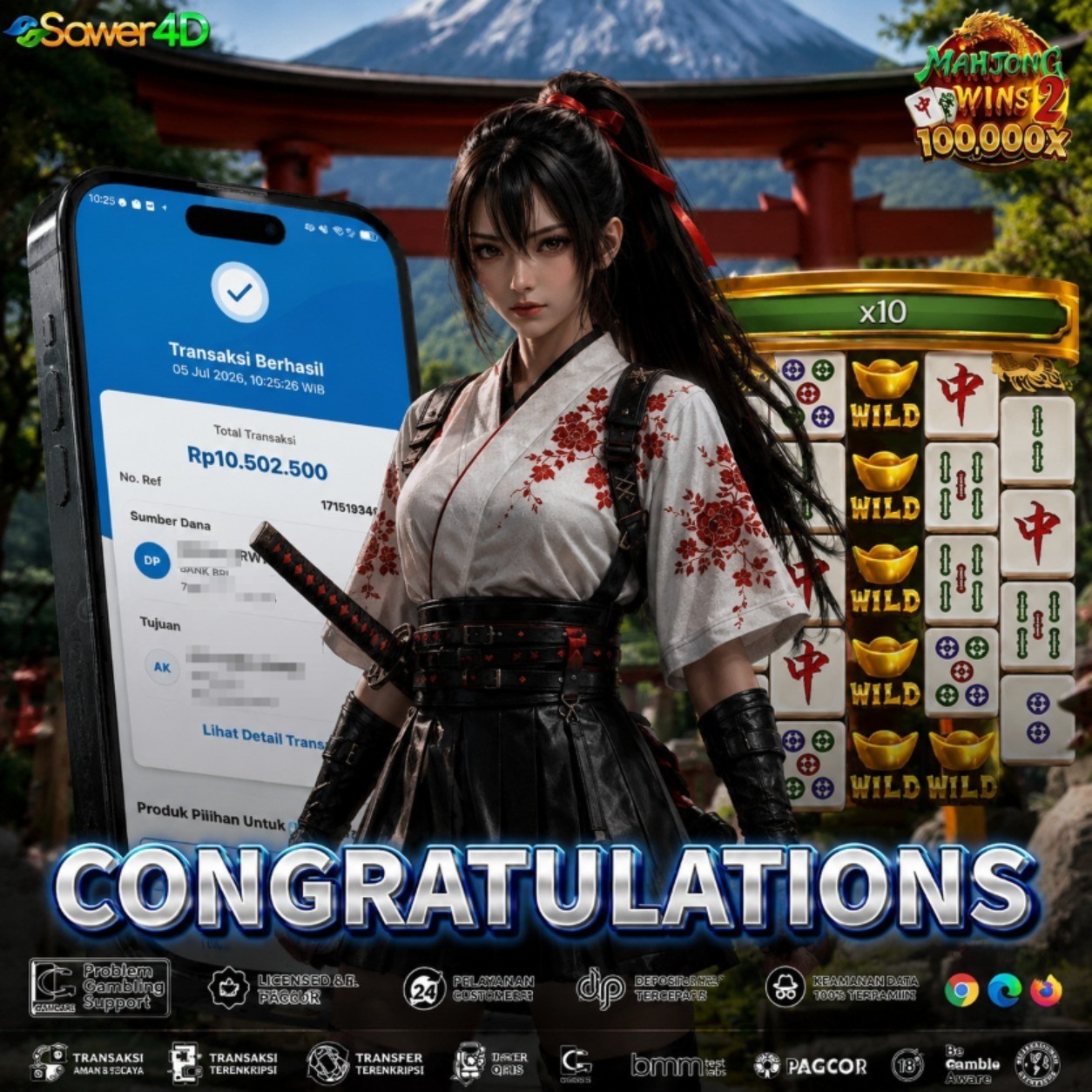 Mahjong Wins 2 lagi gacor! Kombinasi beruntun bikin kemenangan terus bertambah! 💰🔥