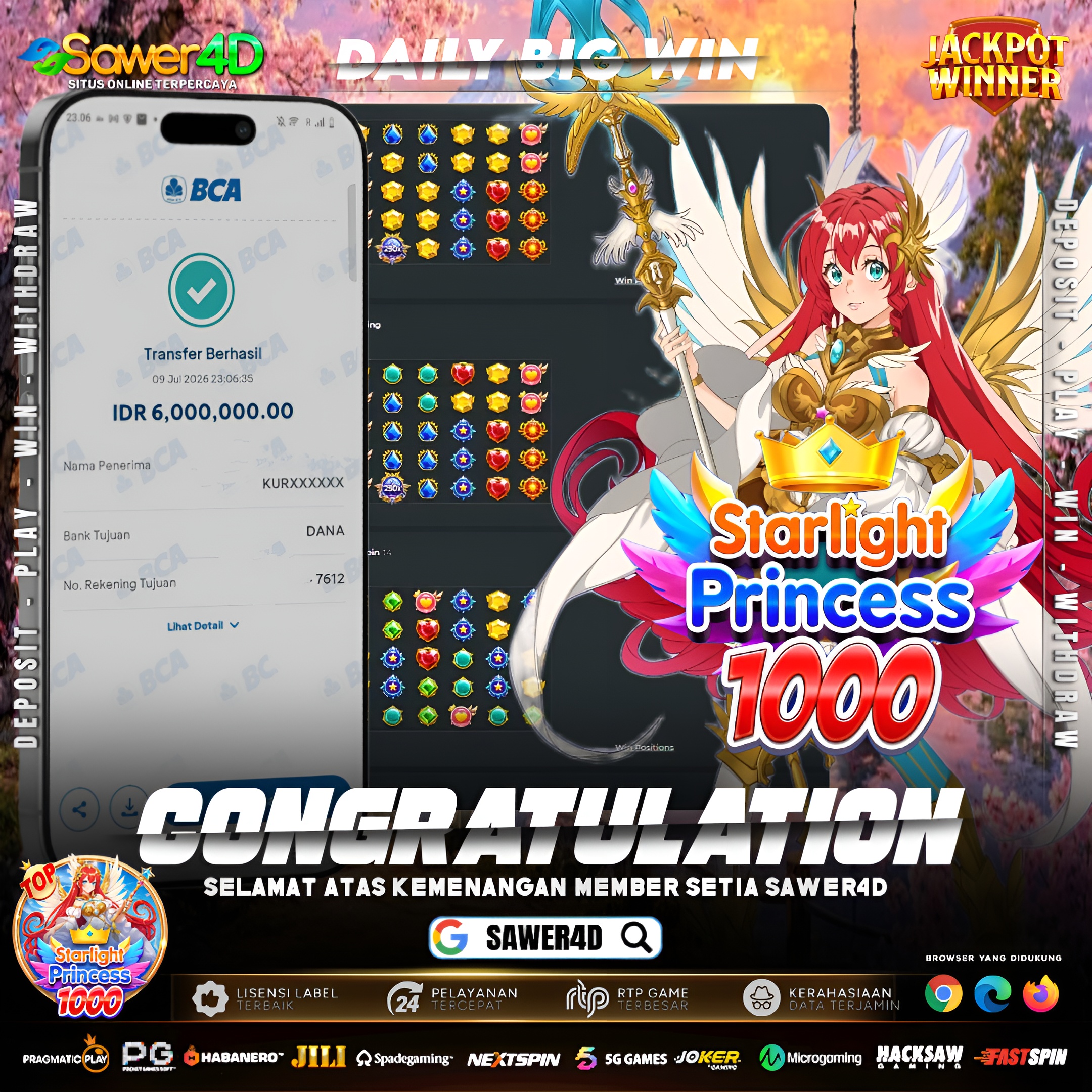 STARLIGHT PRINCESS LAGI LAGI BERULAH DENGAN PETIR 1000 NYA