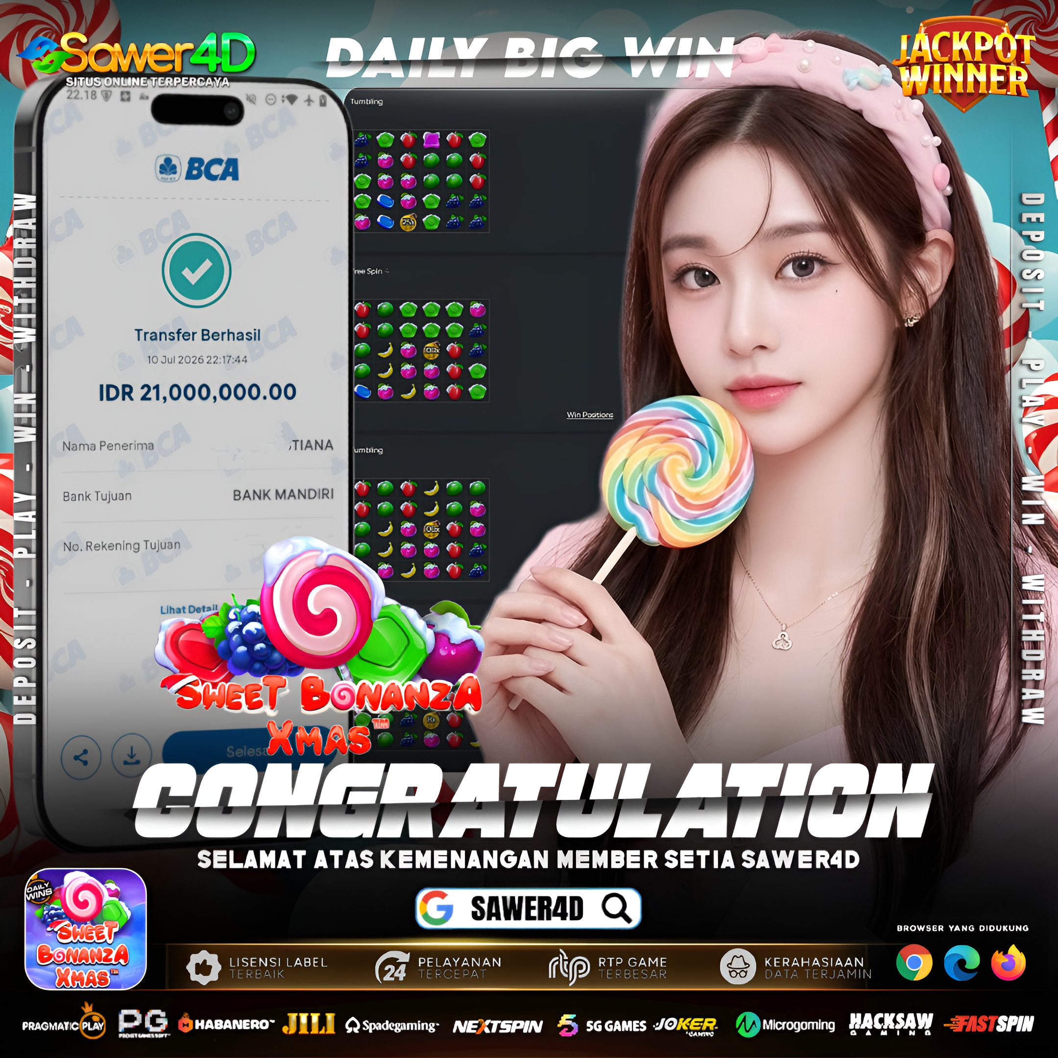 LOLIPOP SWEET BONANZA TURUN BOM 100X TIDAK TERLEWATKAN