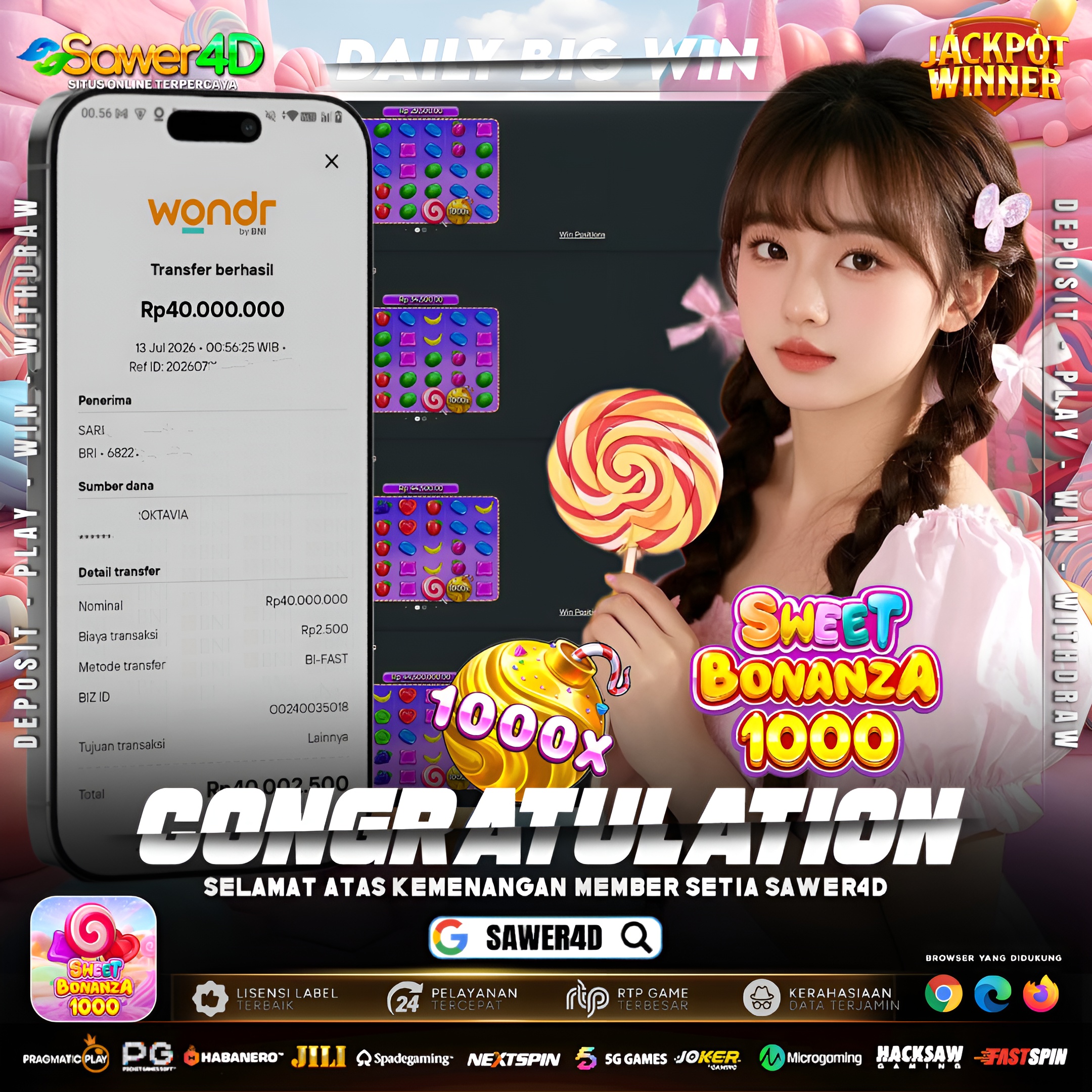 SWEET BONANZA 1000 KEMBLAI MENUNJUKKAN AKSINYA DENGAN BOOM X1000