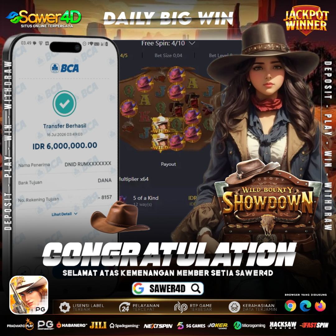 WILD BOUNTY SHOWDON KEMBALI BERAKSI DENGAN KEMENANGAN BESAR YANG TAK TERHINDARKAN