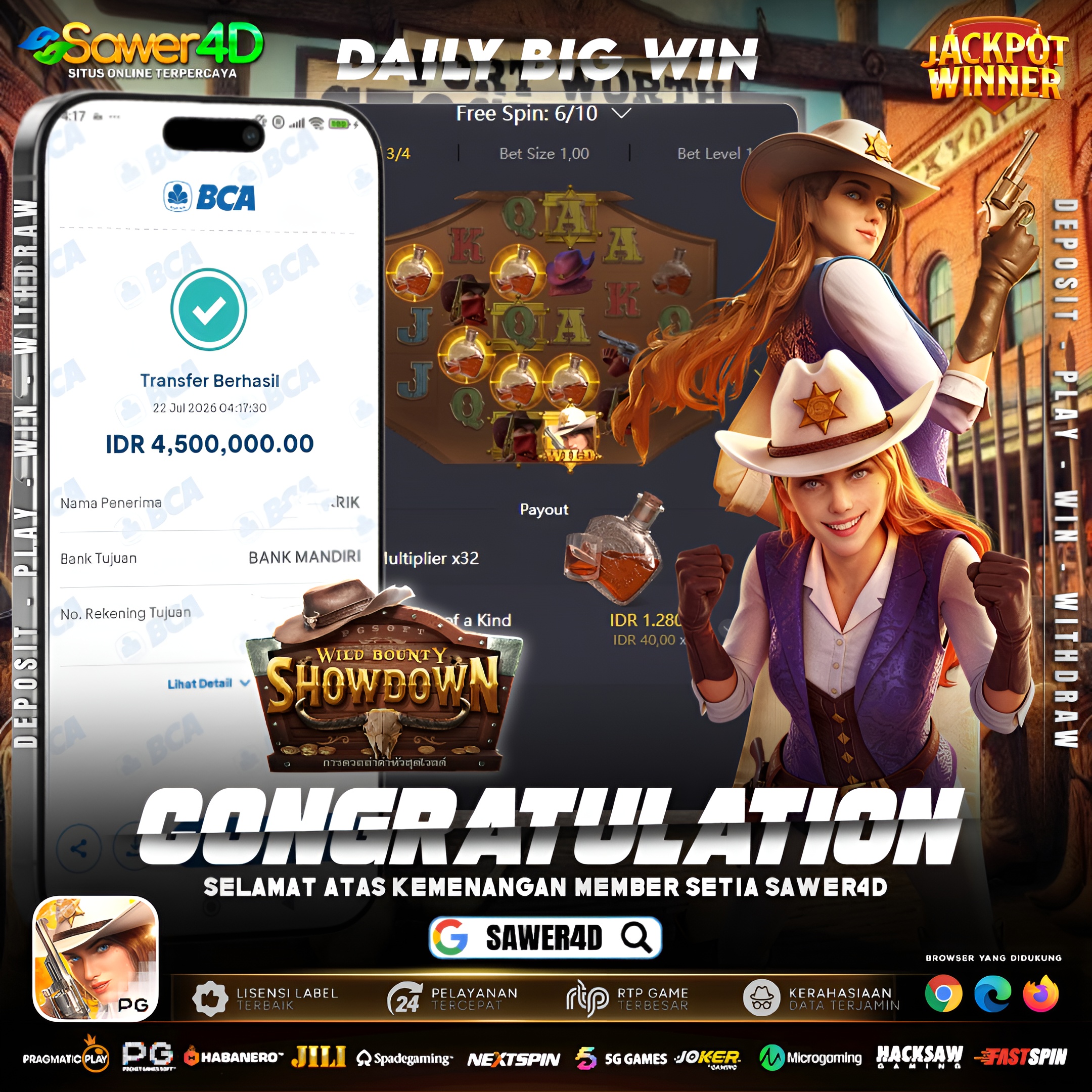 WILD BOUNTY SHOWDON TIDAK MAU KETINGGALAN !