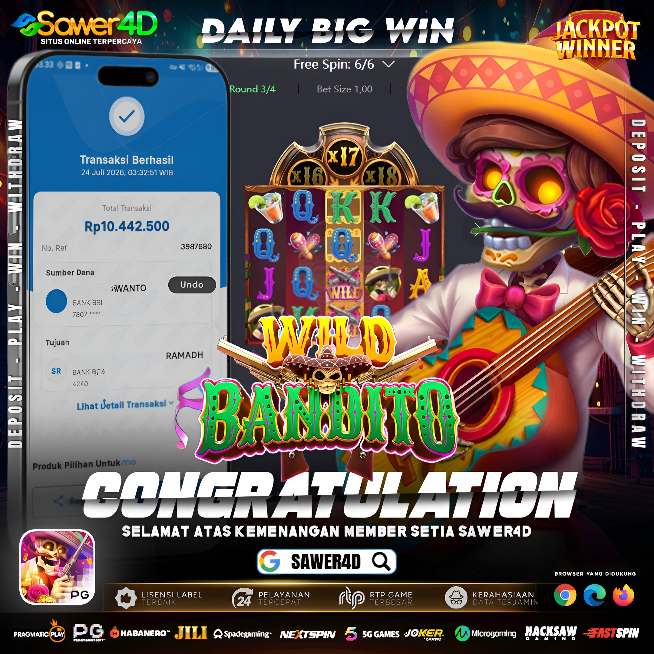 WILD BANDITO TIDAK MAU KALAH GACORNYA !!