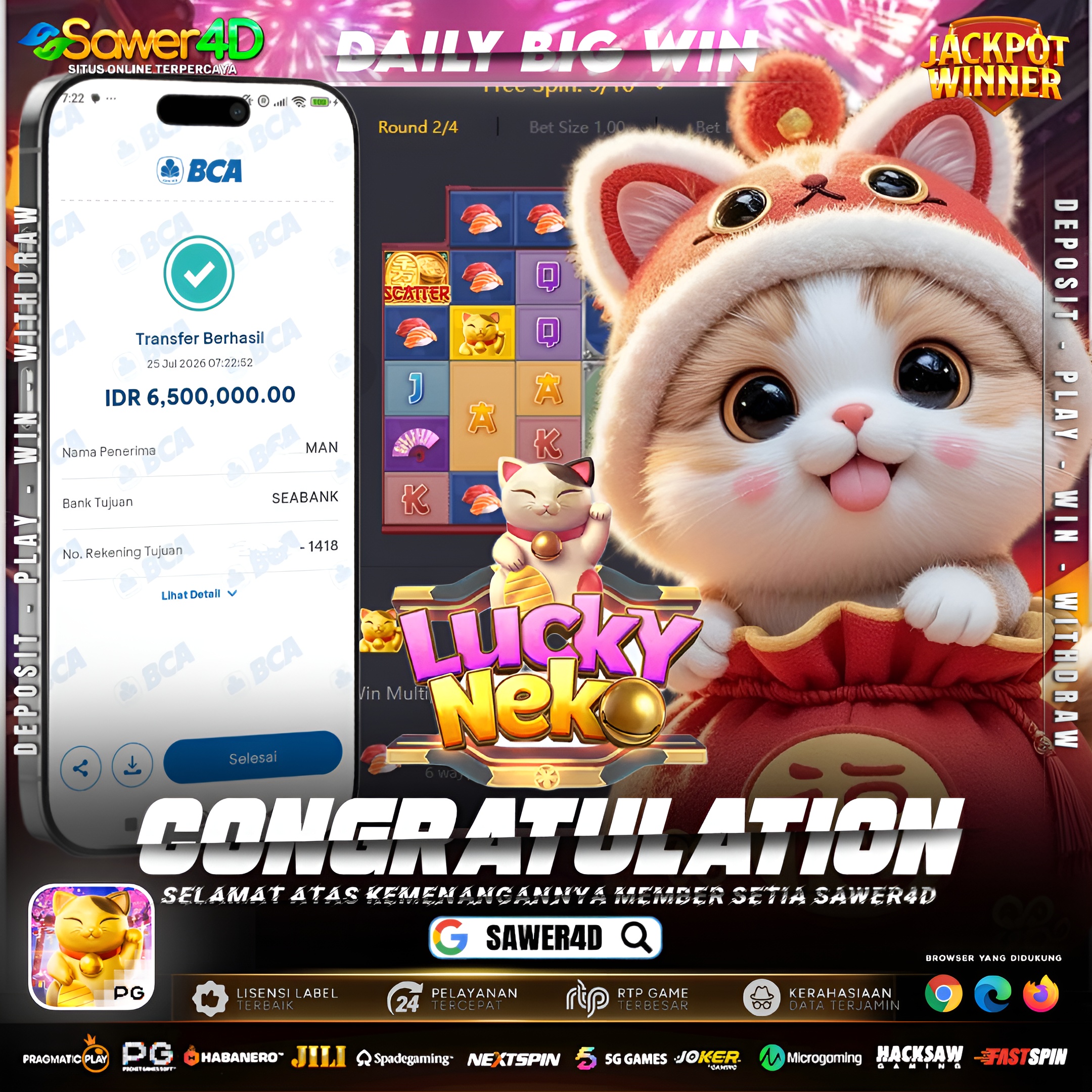 LUCKY NEKO KEMBALI BERJAYA !!