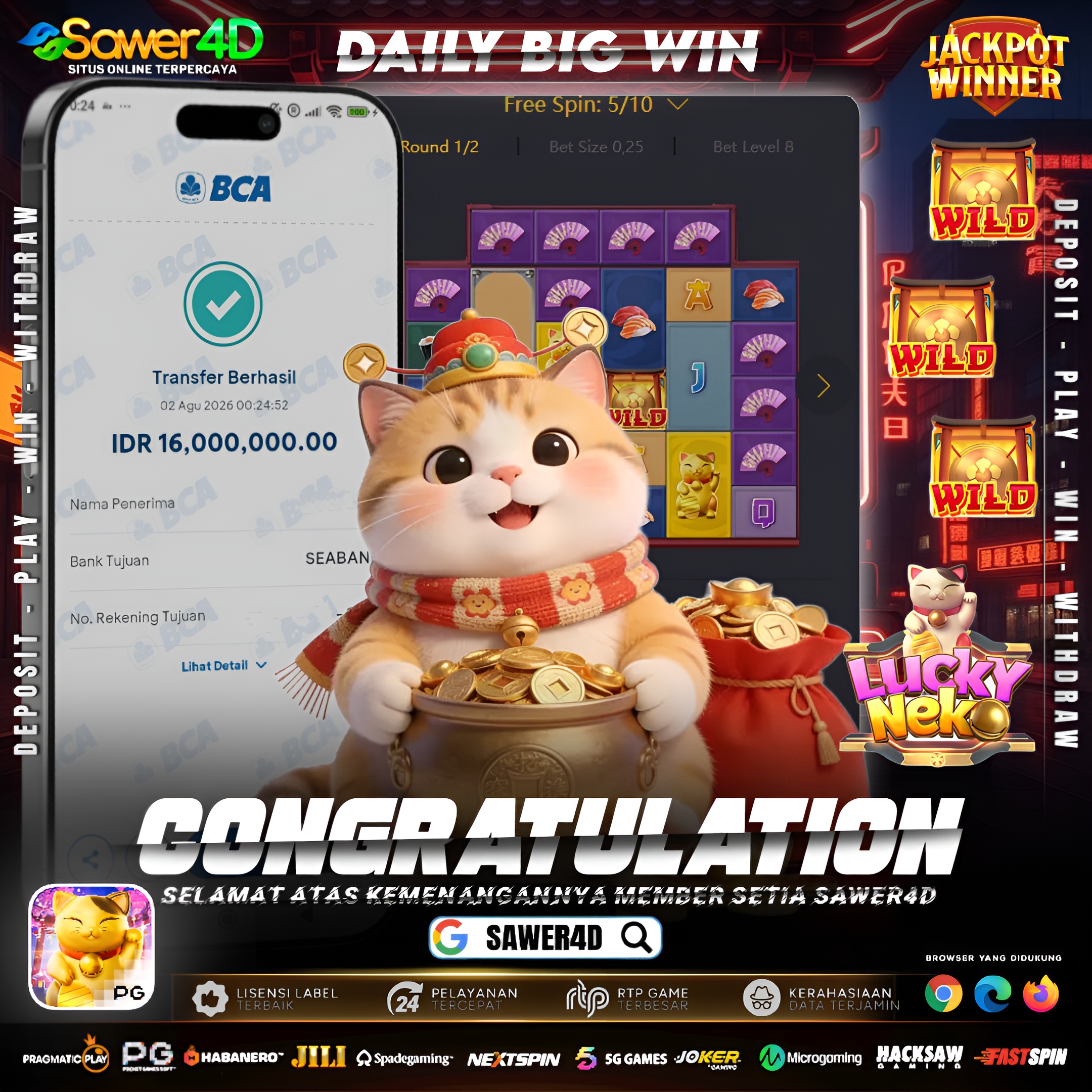 LUCKY NEKO KEMBALI BERAKSI DENGAN PECAHAN SELAYAR!!