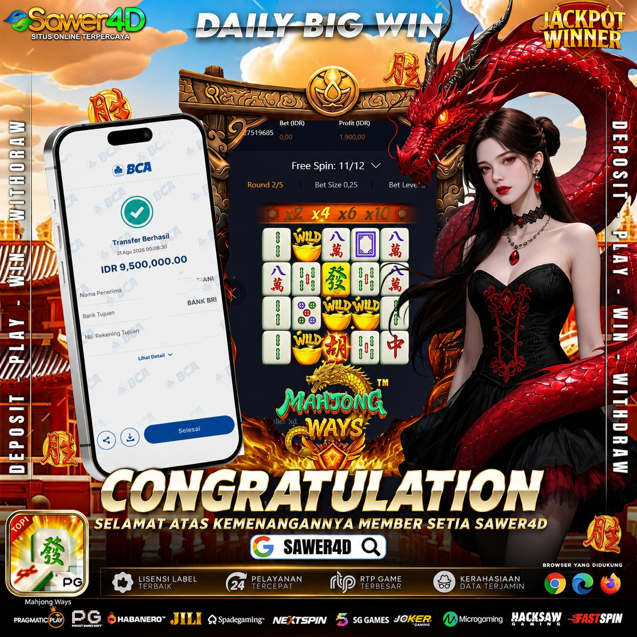 🎉 Mantap! Kemenangan di Mahjong Ways 2 berhasil diraih! 🀄🔥 Selamat atas hasil luar biasanya!