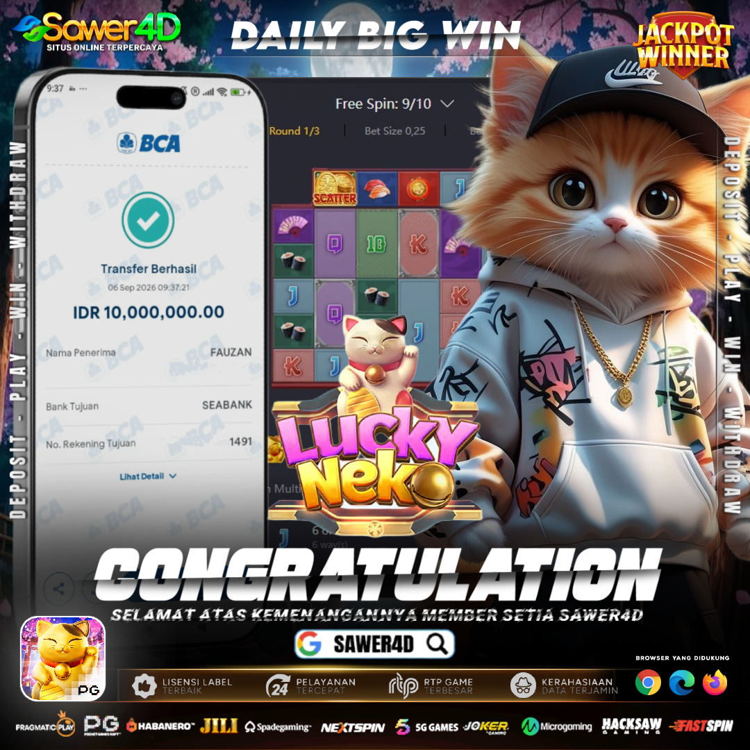 LUCKY NEKO HARI INI LAGI GACOR BANGET....