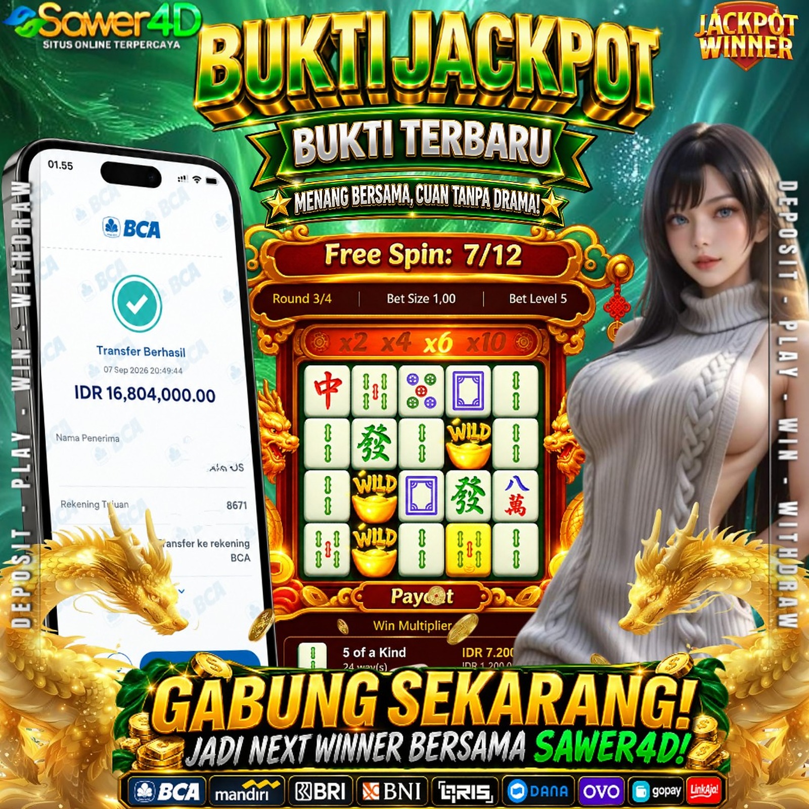 🏆 Nice win! Hasil permainan Mahjong Ways kali ini sukses bikin senyum! 😎✨