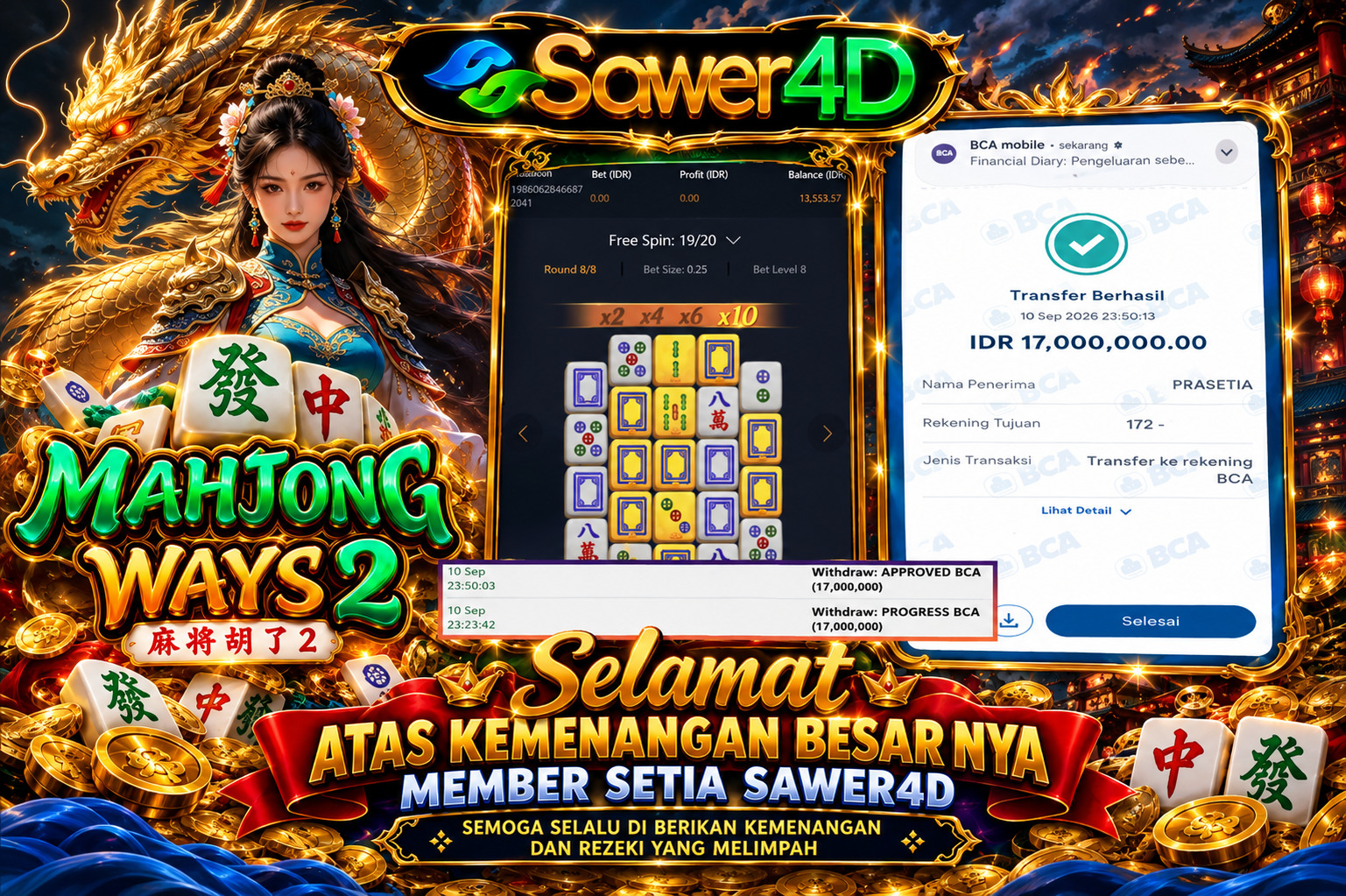 🎉🀄 KEMENANGAN MANTAP DI MAHJONG WAYS! Kombinasinya berhasil memberikan hasil yang luar biasa! ✨