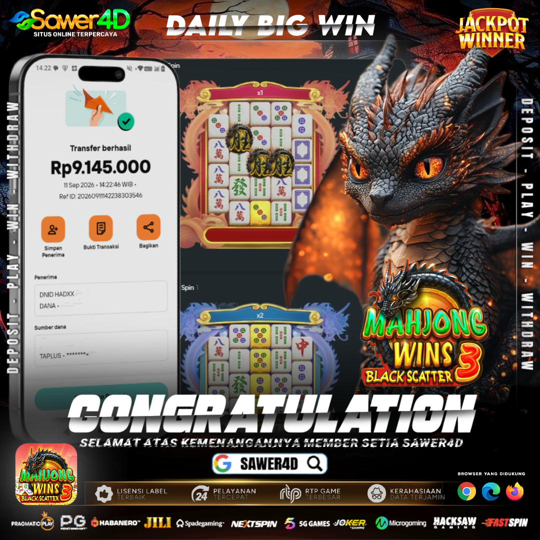 MAHJONG WINS 3 BANJIR BLACK SCATTER WOW.....!!!