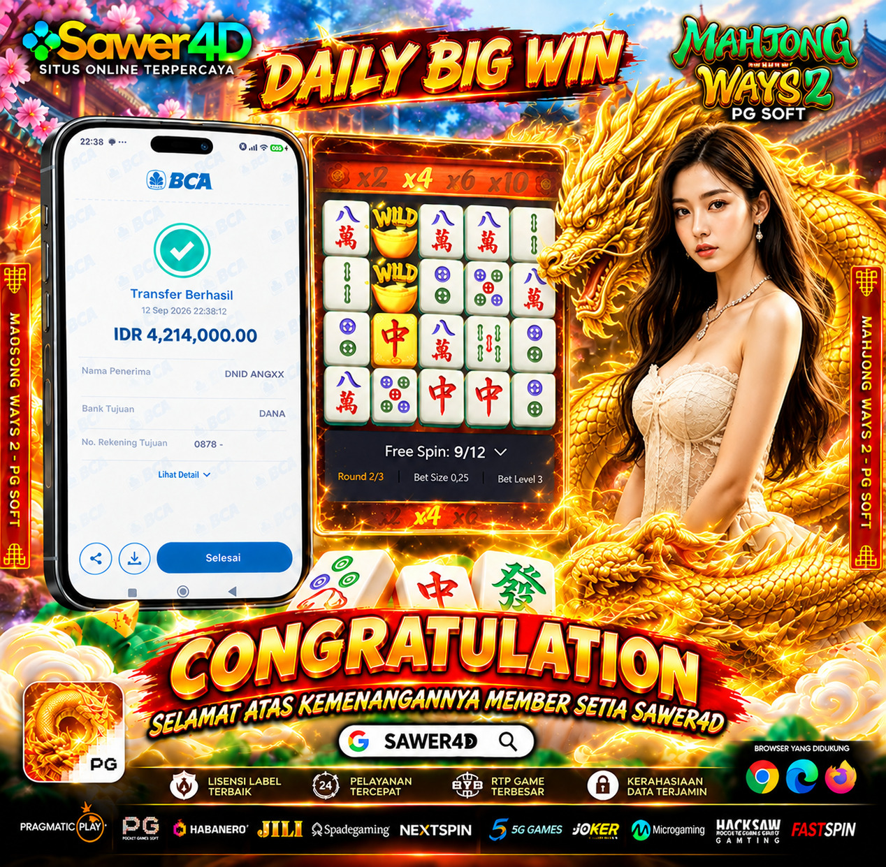 🀄🔥 SELAMAT ATAS KEMENANGAN DI MAHJONG WAYS! Hasilnya benar-benar berkesan! 🏆✨