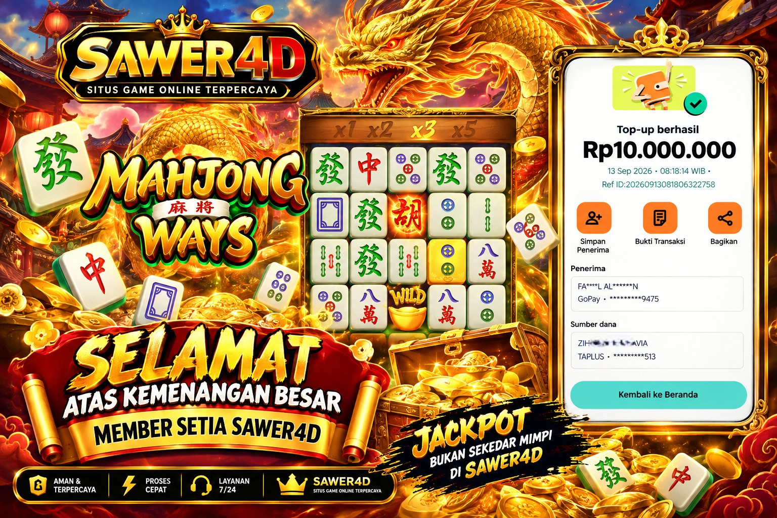 🀄⚡ MAHJONG WAYS LAGI PANAS! SELAMAT ATAS KEMENANGAN BESARNYA!