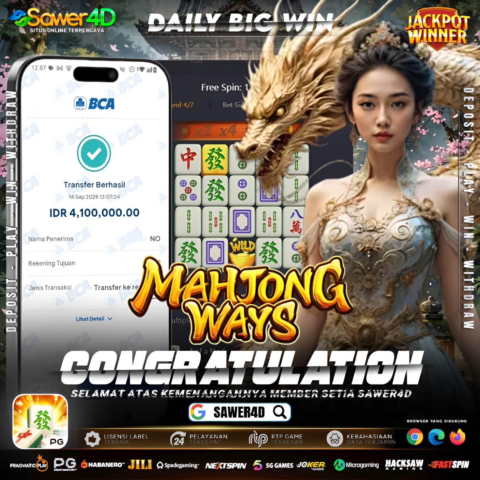 MAHJONG WAYS BIKIN SALDO NAIK! 🀄️🔥 JP DATANG, WD LANGSUNG GAS! ✨ Nikmati permainan seru hanya di SAWER4D!