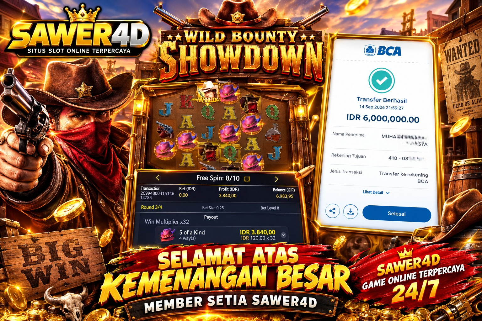 🎉 Selamat! Kemenangan manis berhasil diraih di permainan bounty shadown! Semoga hoki terus berlanjut!