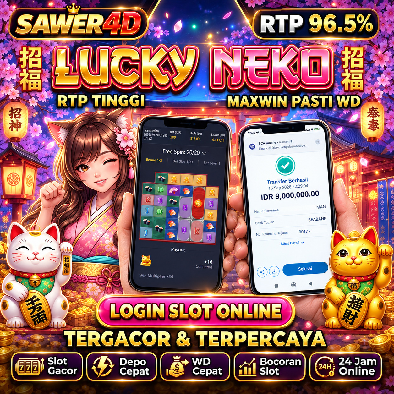 🚀 Hoki sedang berpihak! Kemenangan berhasil diamankan dengan gemilang. Selamat!