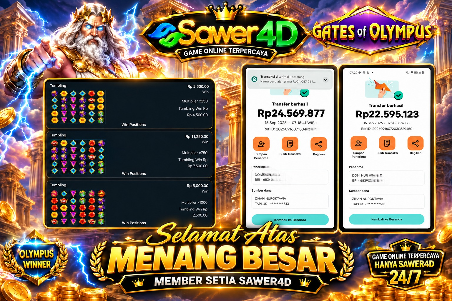 🥳 Congratulation bosku! Kemenangan hari ini sukses diamankan, semoga next makin mantap!