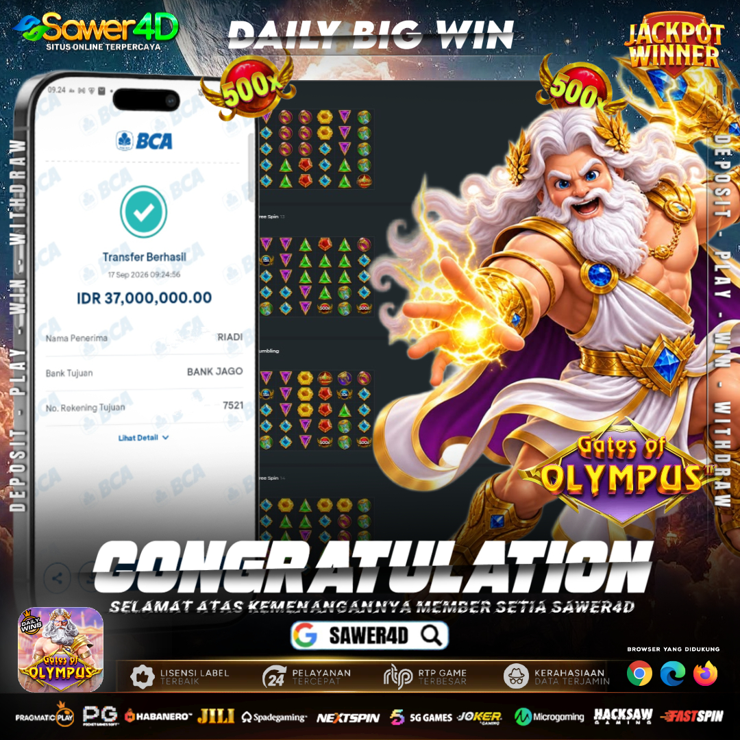 ⚡ PETIR ZEUS MENYAMBAR! Kemenangan besar berhasil diraih di Gates of Olympus! 💰🏆